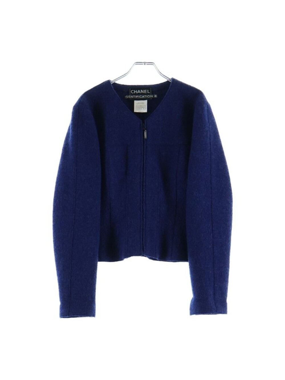 Chanel Jacket Zip 99A Wool Blue